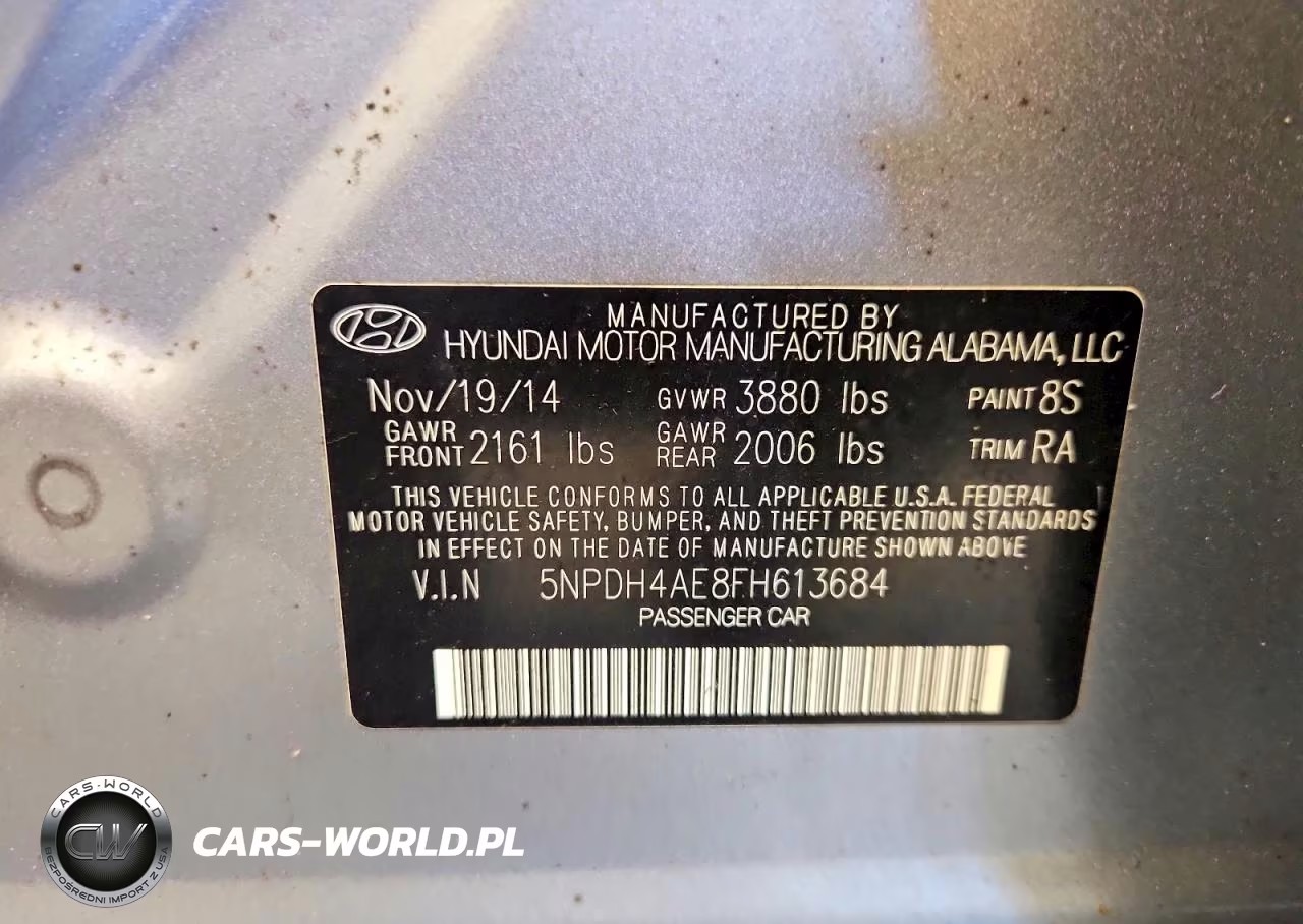 2015 Hyundai Elantra Se VIN:5NPDH4AE8FH613684 - 12