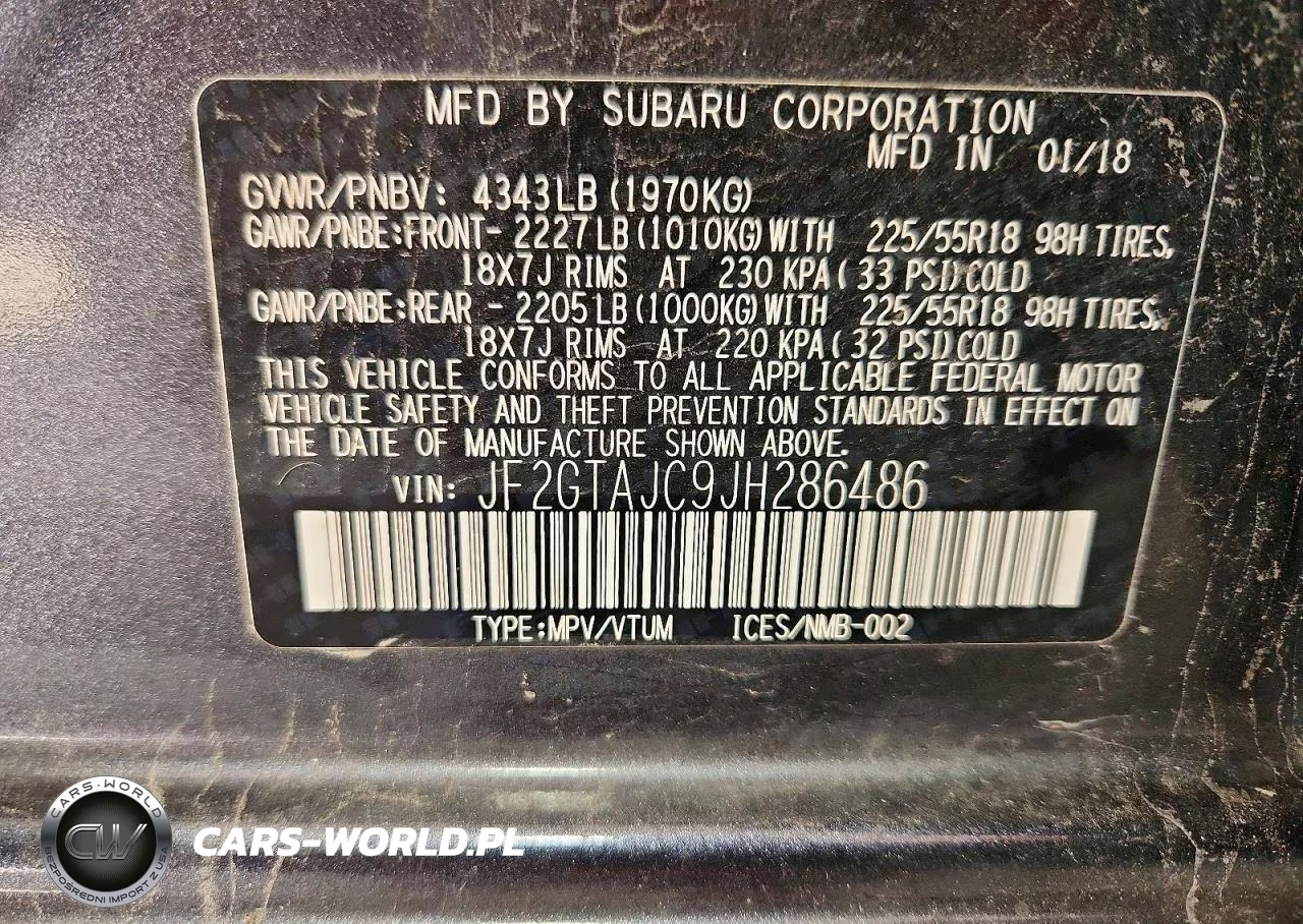 2018 Subaru Crosstrek Limited VIN:JF2GTAJC9JH286486 - 14