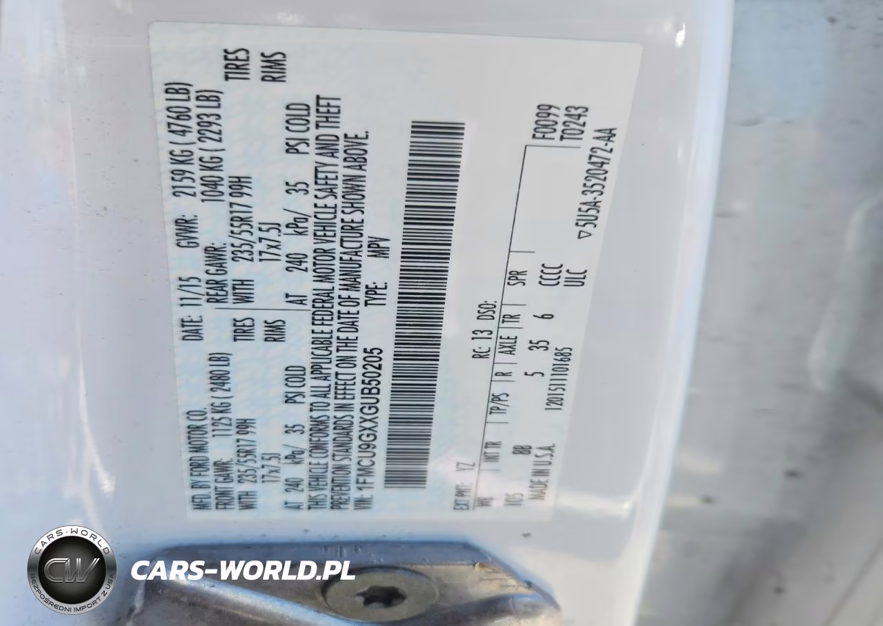 2016 Ford Escape Se VIN:1FMCU9GXXGUB50205 - 13
