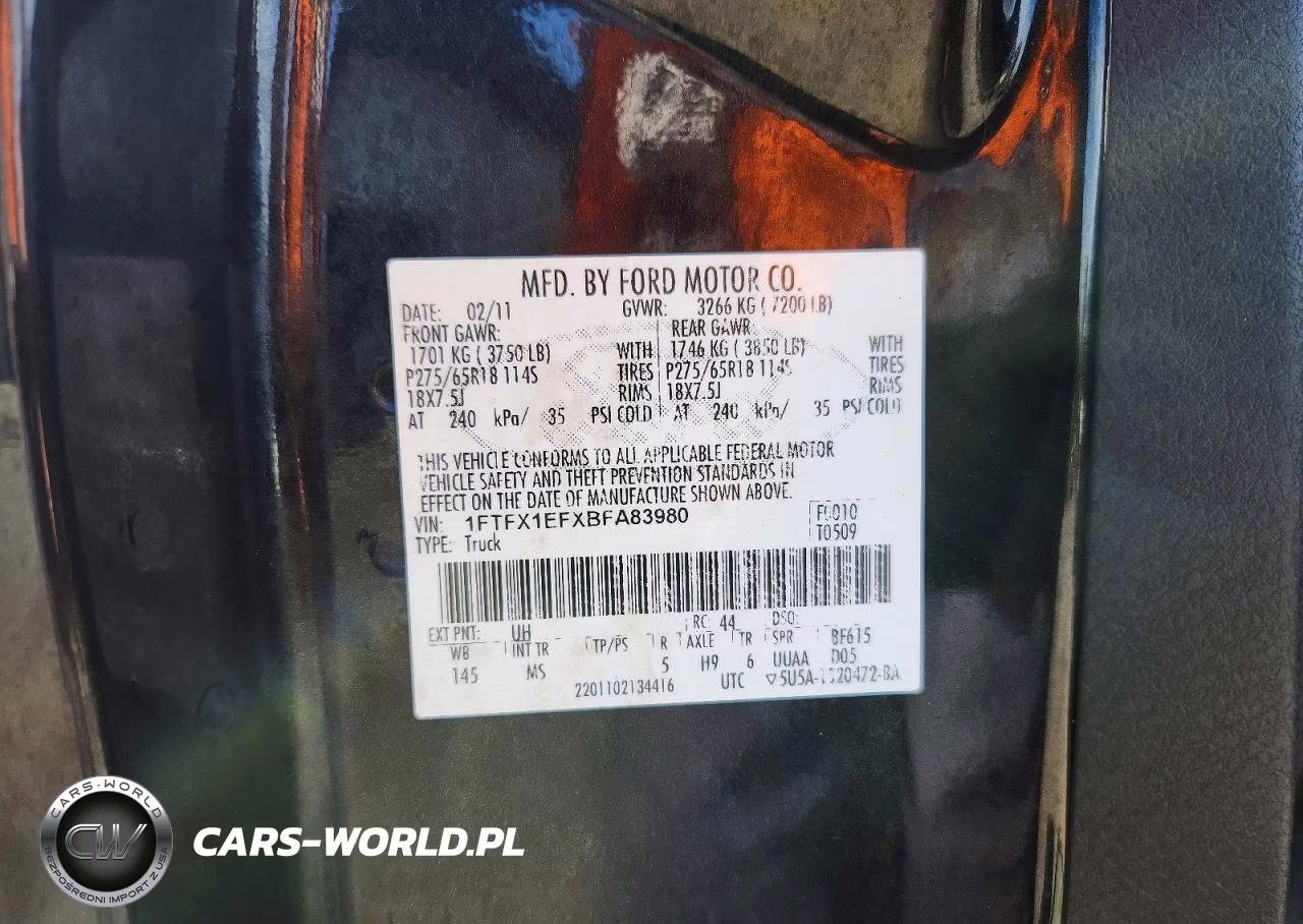 2011 Ford F150 Super Cab VIN:1FTFX1EFXBFA83980 - 12