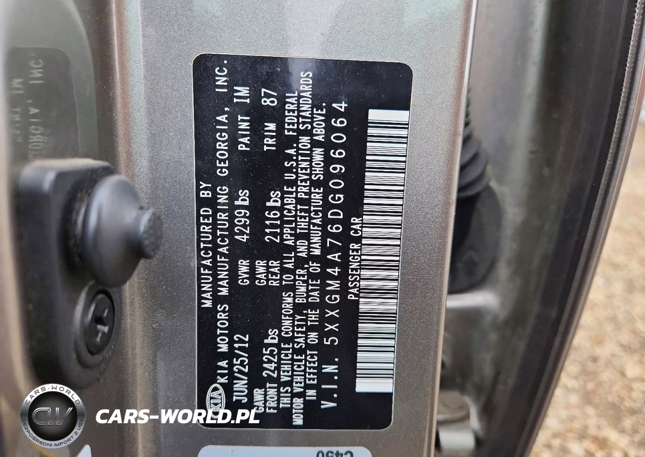 2013 Kia Optima Lx VIN:5XXGM4A76DG096064 - 12
