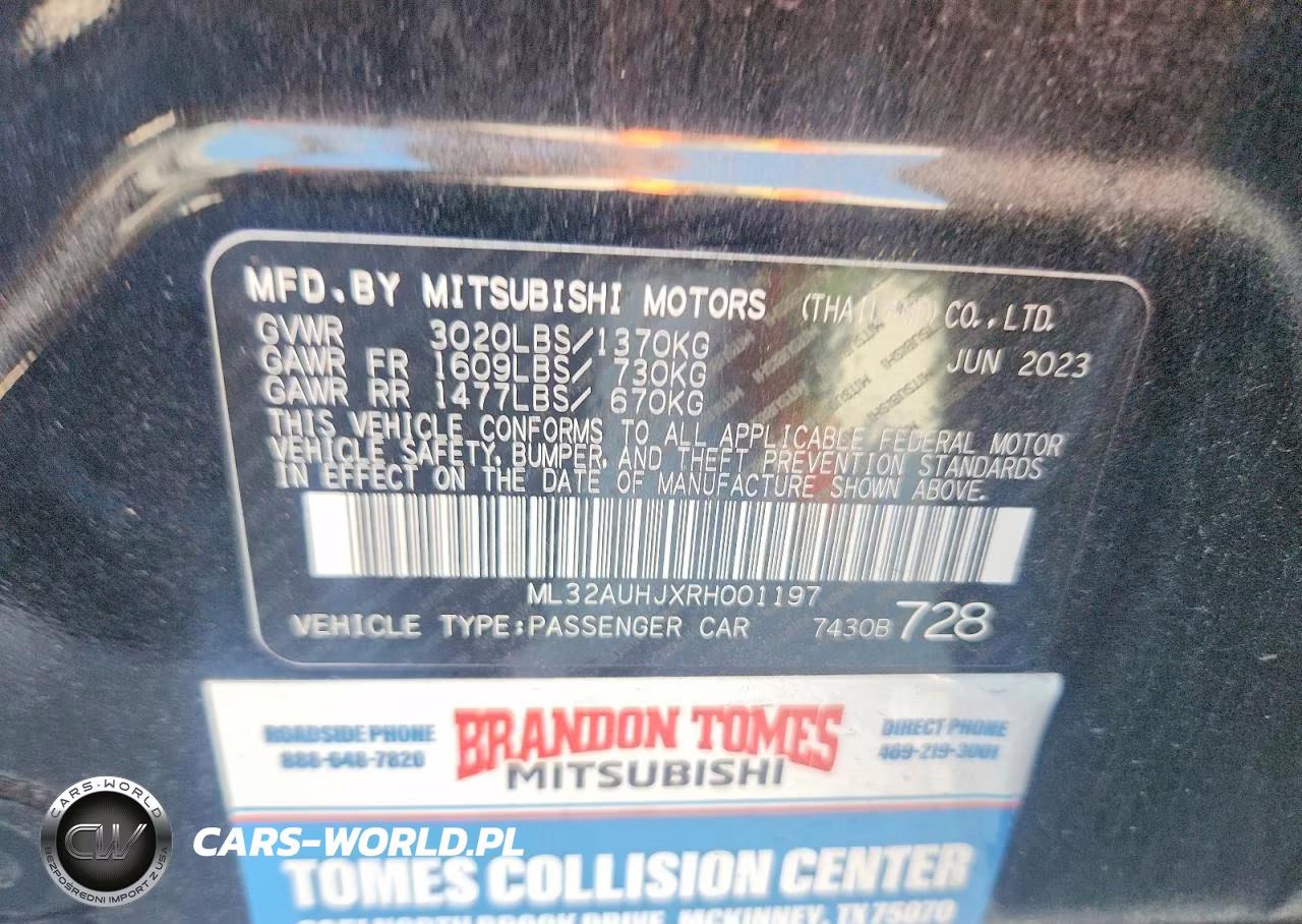 2024 Mitsubishi Mirage Es VIN:ML32AUHJXRH001197 - 13