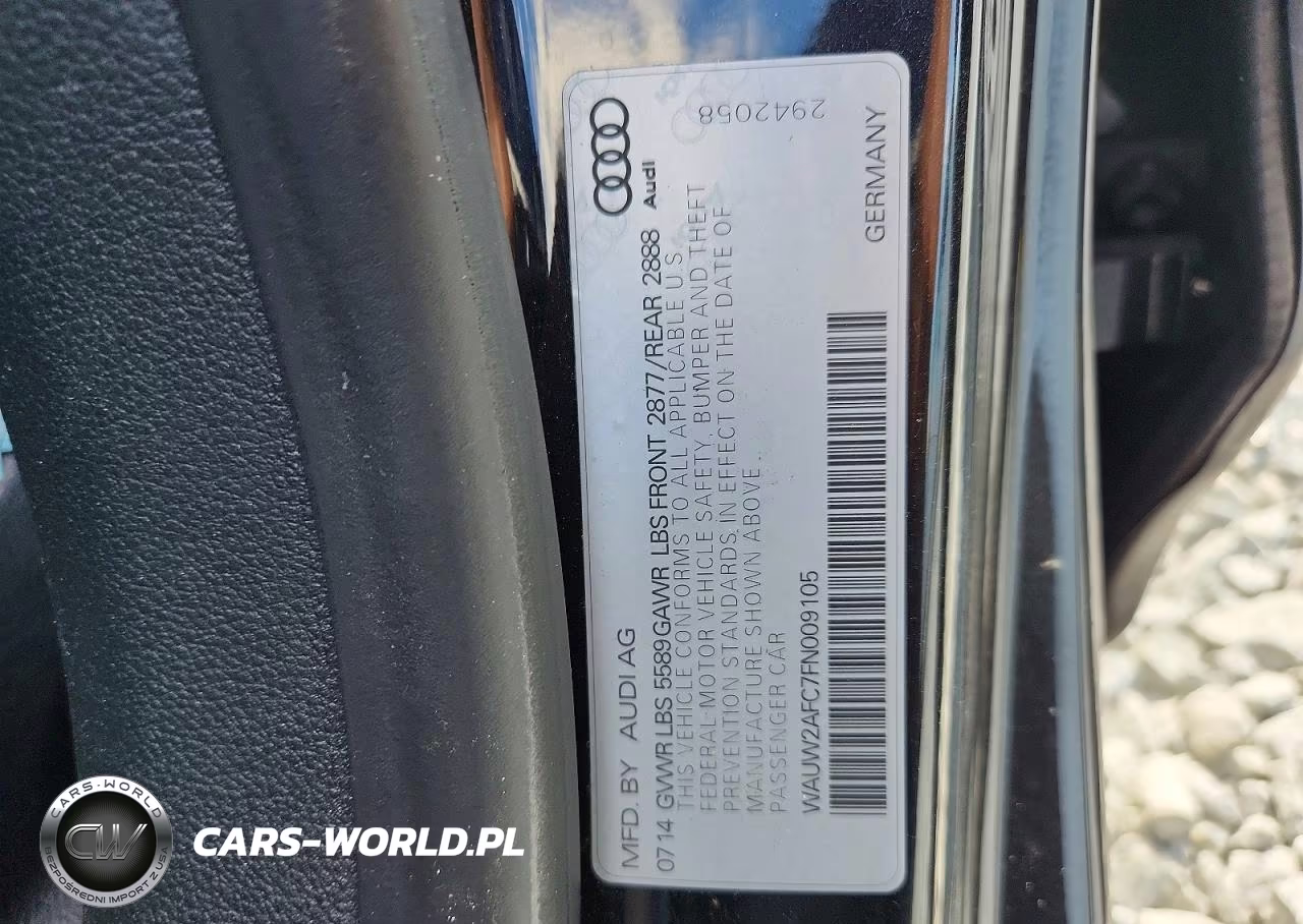 2015 Audi S7 Premium VIN:WAUW2AFC7FN009105 - 12