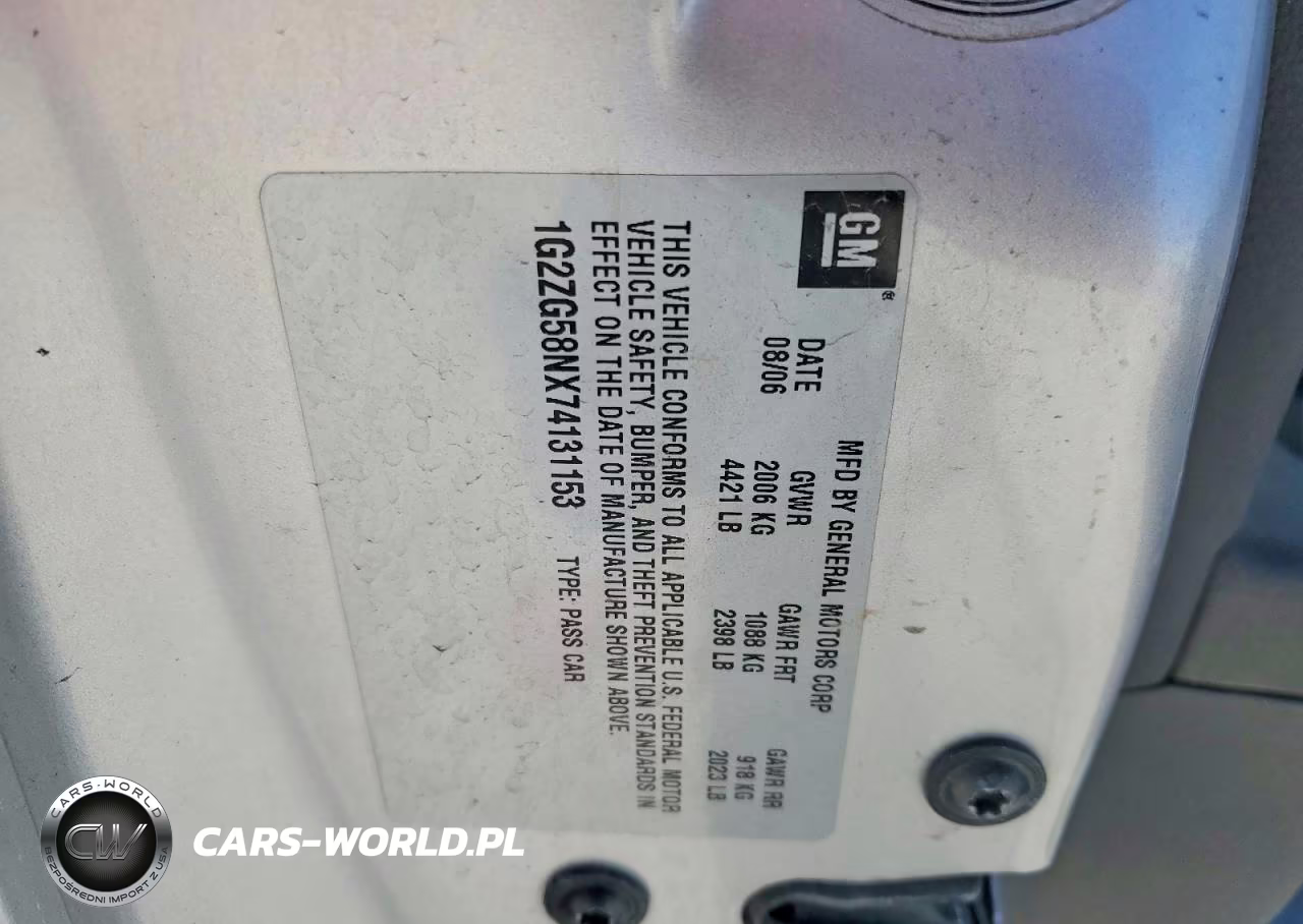 2007 Pontiac G6 Base VIN:1G2ZG58NX74131153 - 12