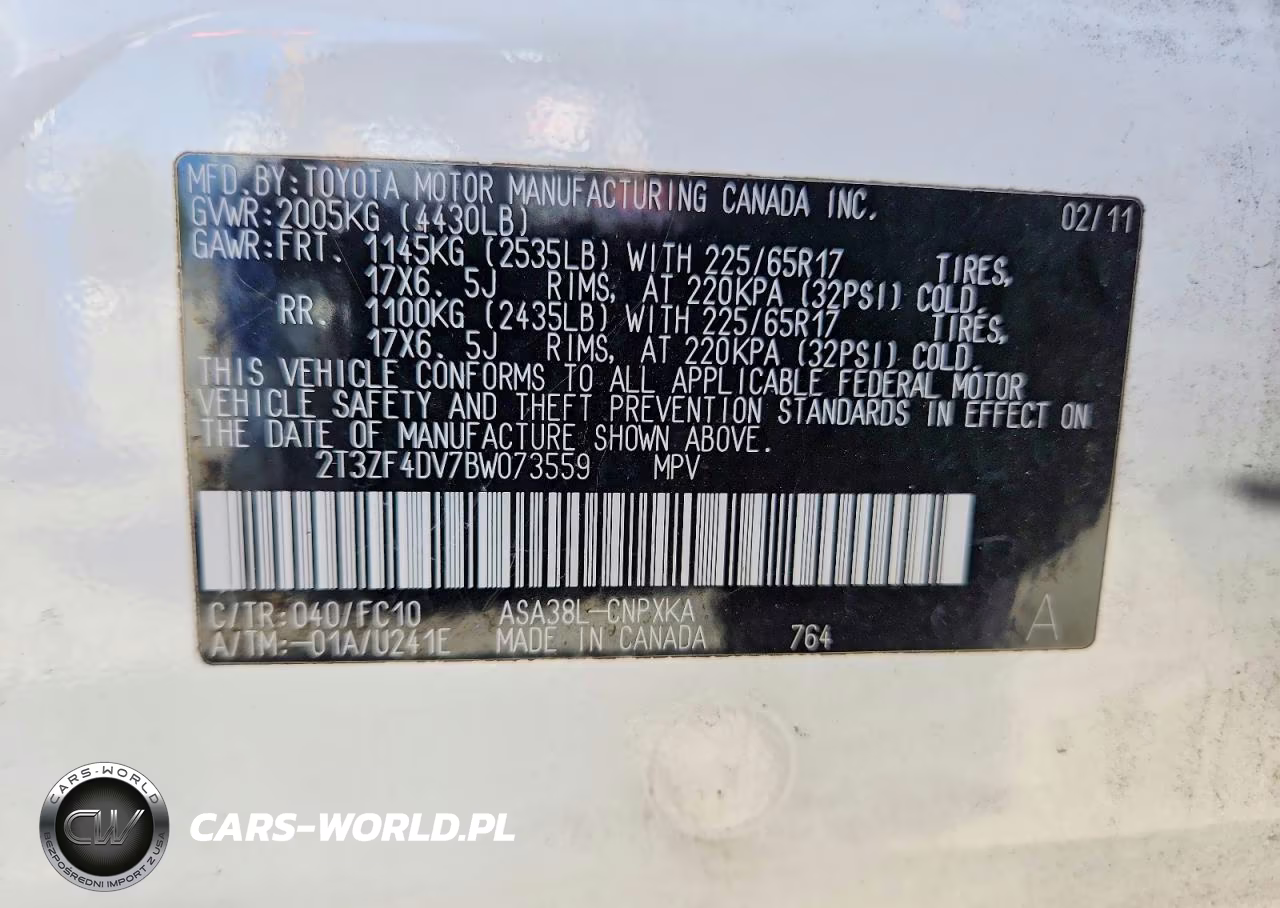 2011 Toyota Rav4 Base VIN:2T3ZF4DV7BW073559 - 14
