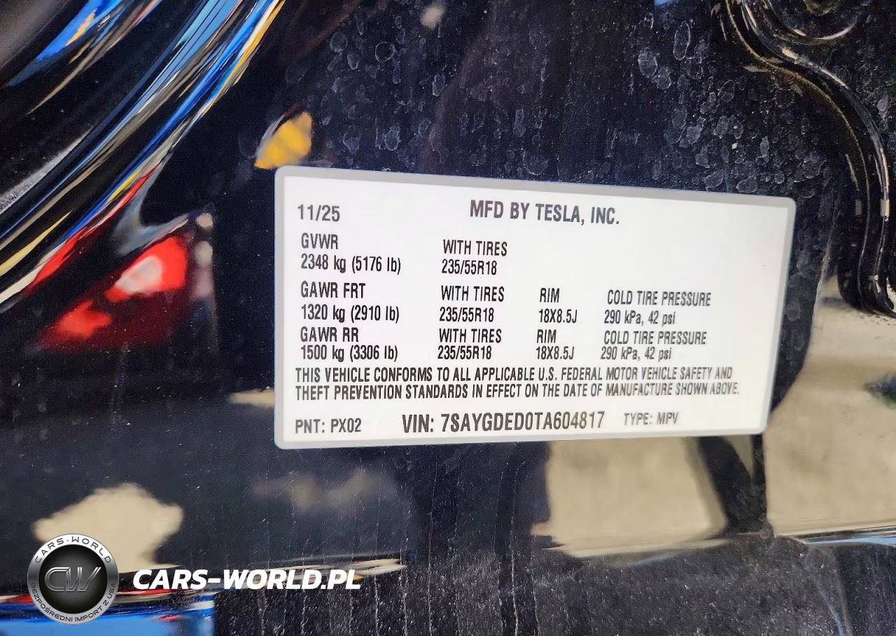 2026 Tesla Model Y VIN:7SAYGDED0TA604817 - 13