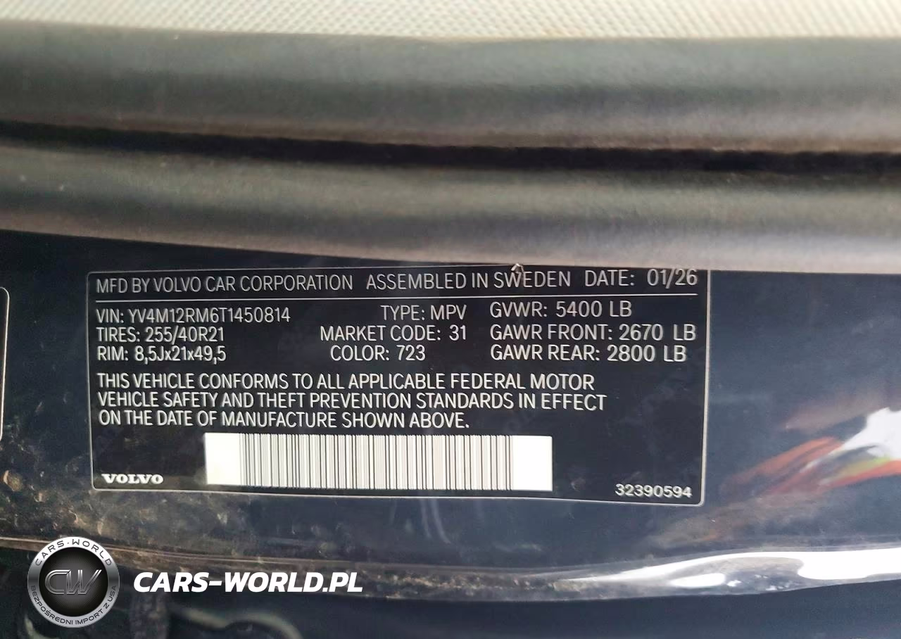 2026 Volvo Xc60 Ultra VIN:YV4M12RM6T1450814 - 14