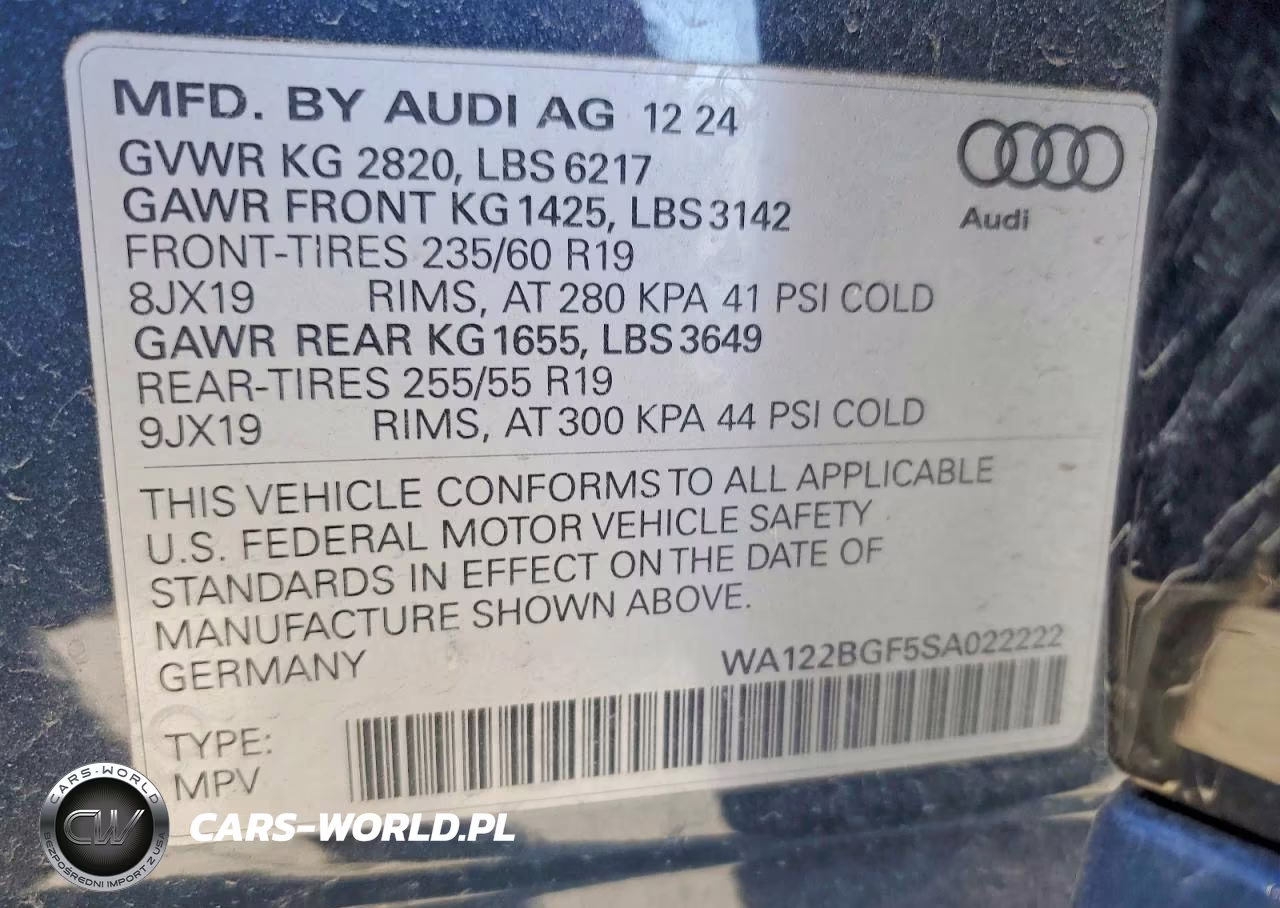 2025 Audi Q6 E-Tron Premium Plus VIN:WA122BGF5SA022222 - 14