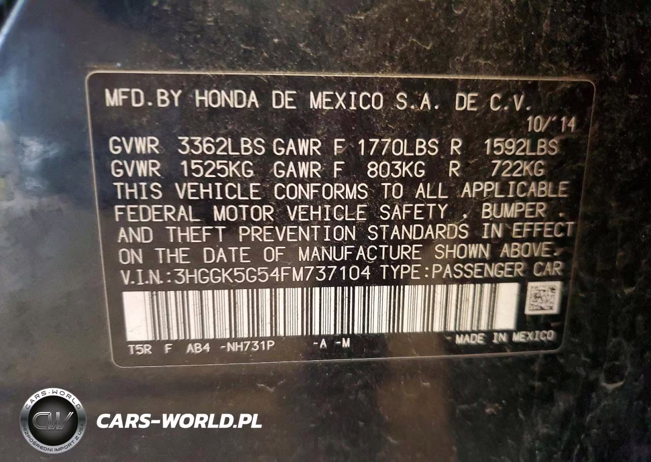 2015 Honda Fit Lx VIN:3HGGK5G54FM737104 - 12