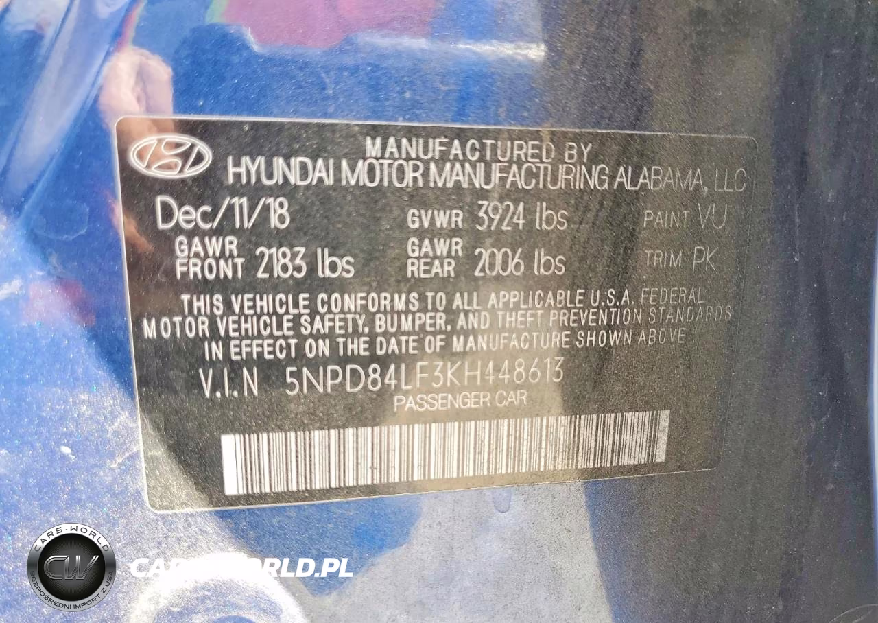 2019 Hyundai Elantra Sel VIN:5NPD84LF3KH448613 - 12