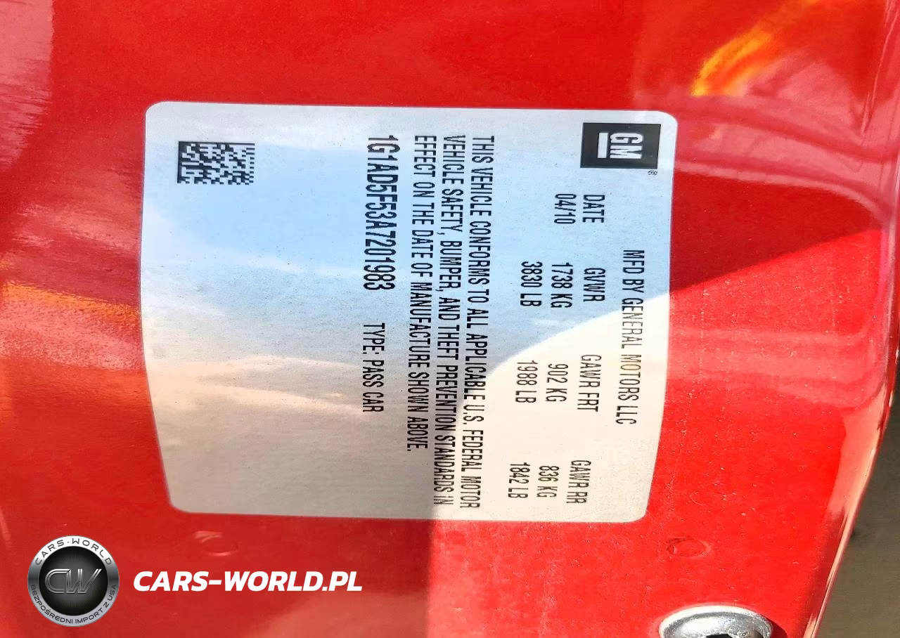 2010 Chevrolet Cobalt 1Lt VIN:1G1AD5F53A7201983 - 12
