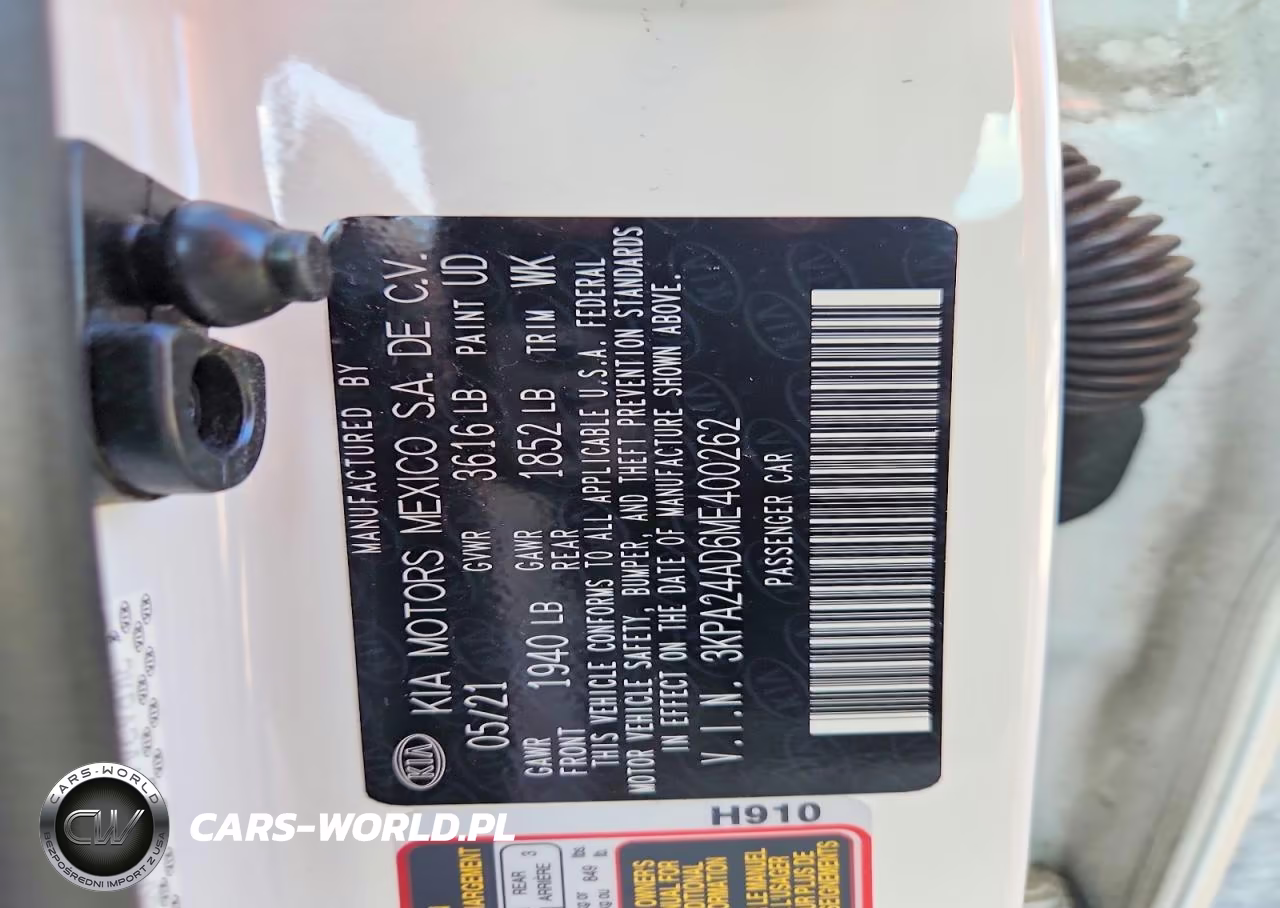 2021 Kia Rio S VIN:3KPA24AD6ME400262 - 13