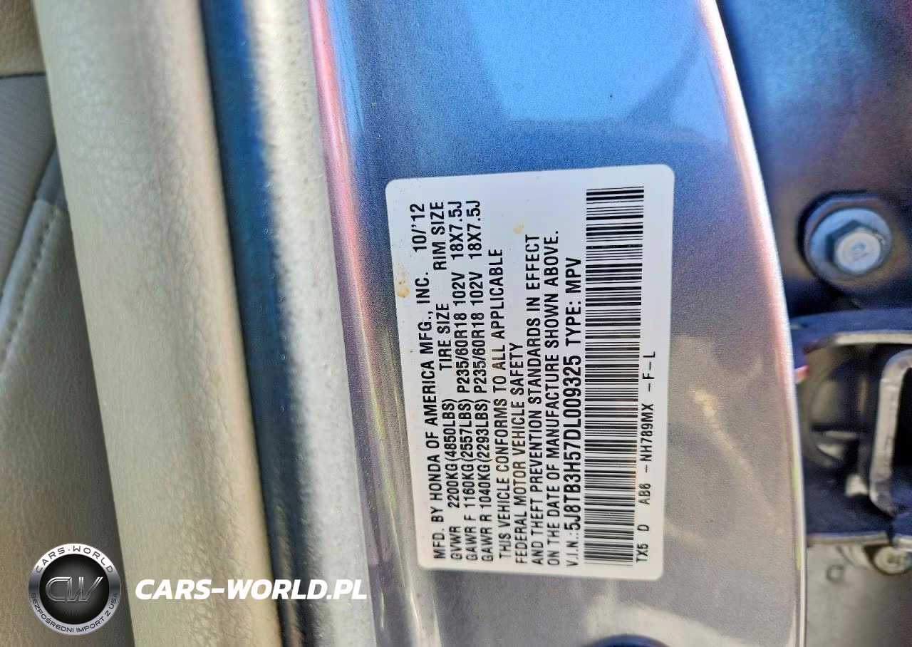 2013 Acura Rdx Technology VIN:5J8TB3H57DL009325 - 13