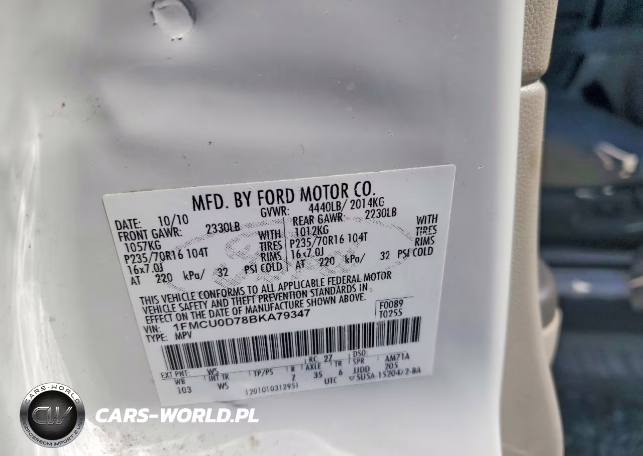 2011 Ford Escape Xlt VIN:1FMCU0D78BKA79347 - 13