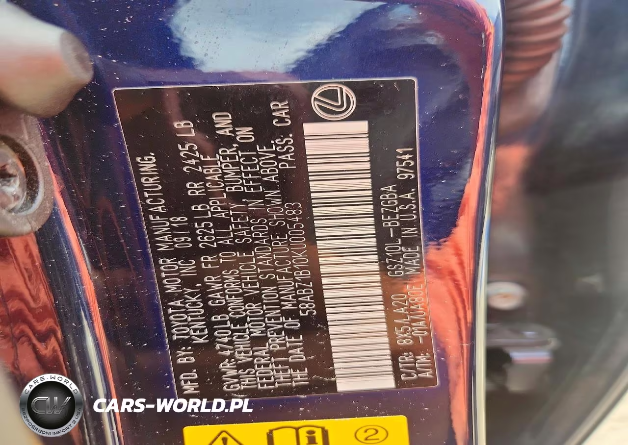 2019 Lexus Es 350 VIN:58ABZ1B10KU005483 - 12