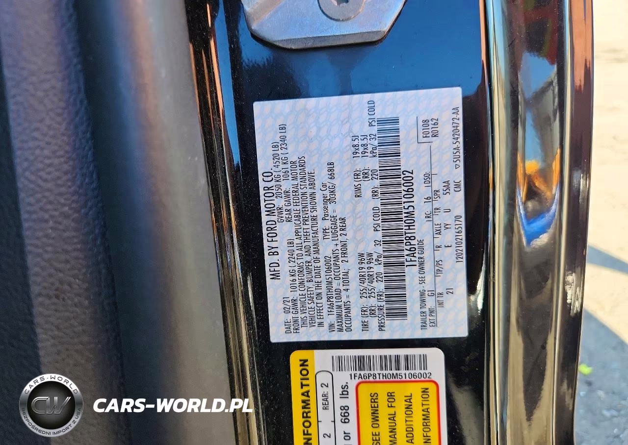 2021 Ford Mustang VIN:1FA6P8TH0M5106002 - 13