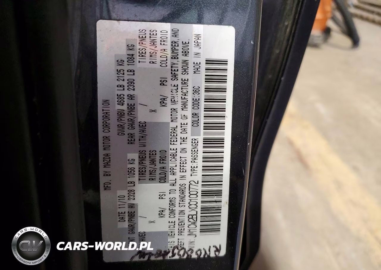 2012 Mazda 5 VIN:JM1CW2BLXC0100772 - 13