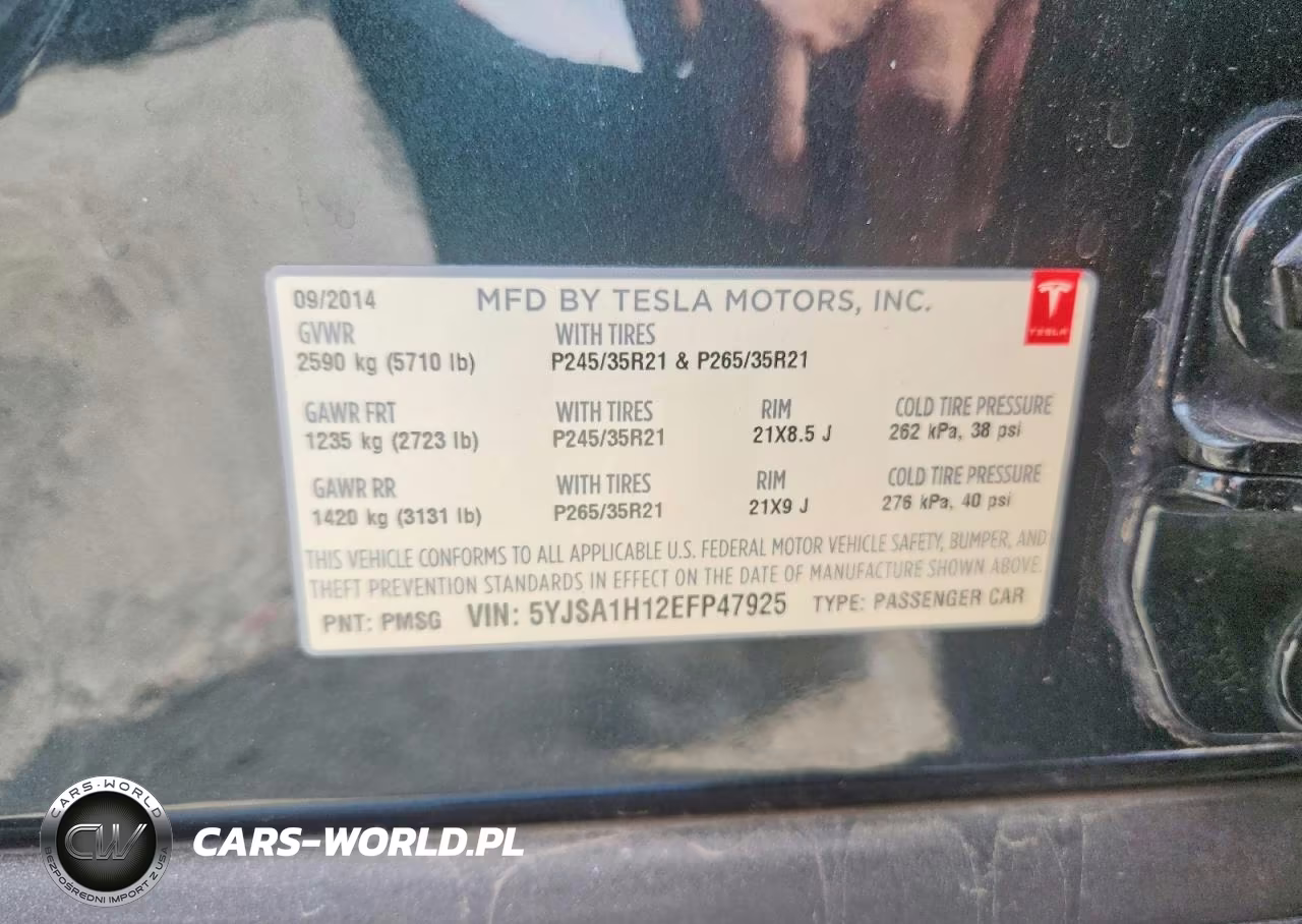 2014 Tesla Model S VIN:5YJSA1H12EFP47925 - 13