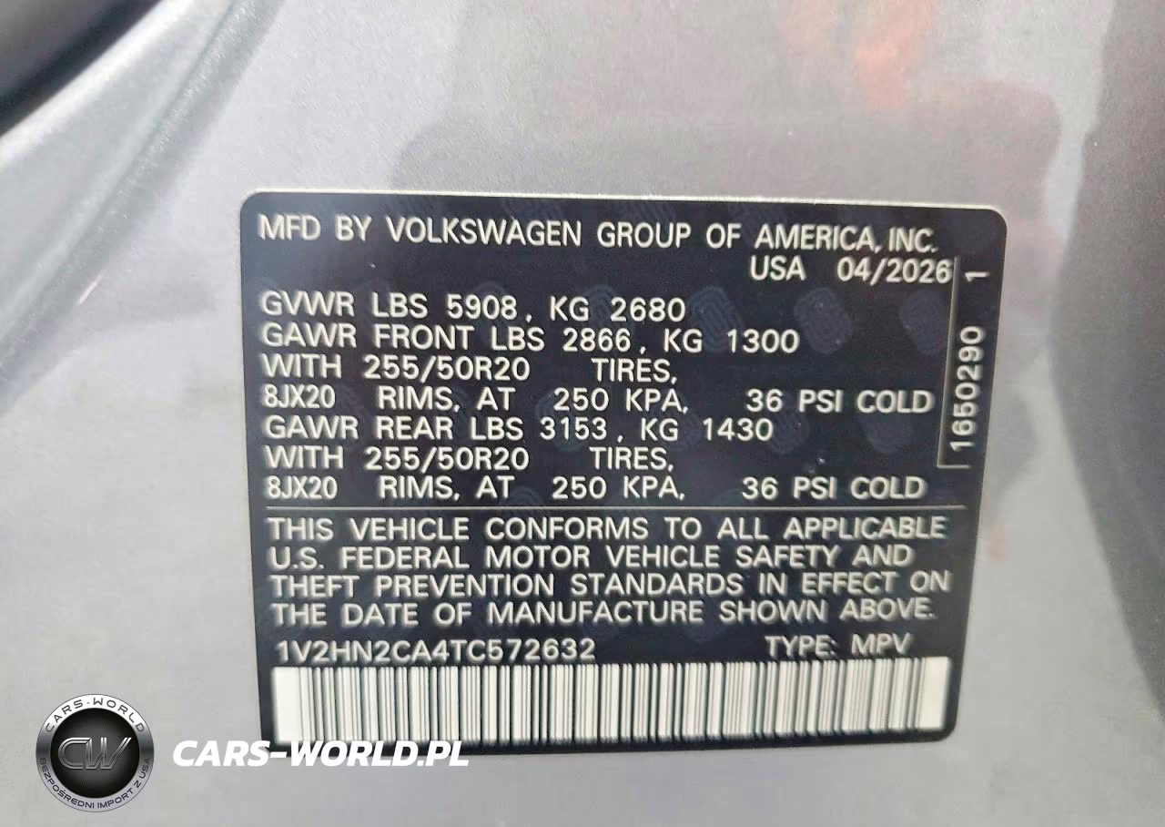 2026 Volkswagen Atlas Se VIN:1V2HN2CA4TC572632 - 13