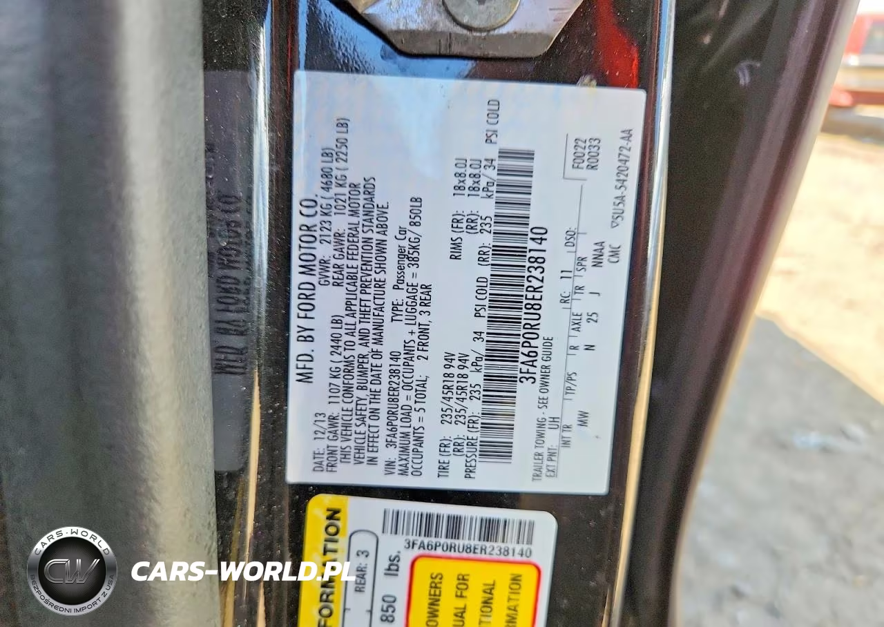 2014 Ford Fusion Titanium Hev VIN:3FA6P0RU8ER238140 - 12