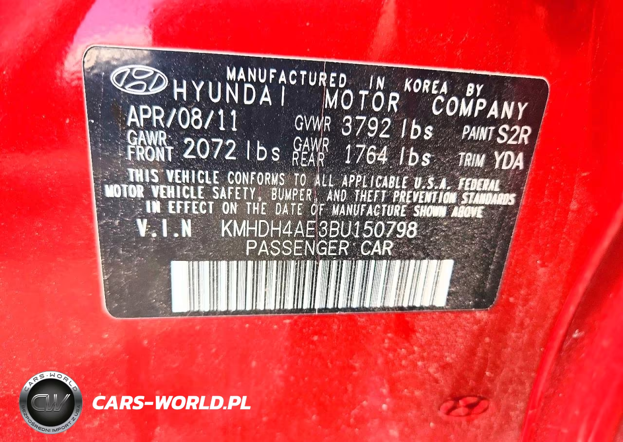 2011 Hyundai Elantra Gls VIN:KMHDH4AE3BU150798 - 13