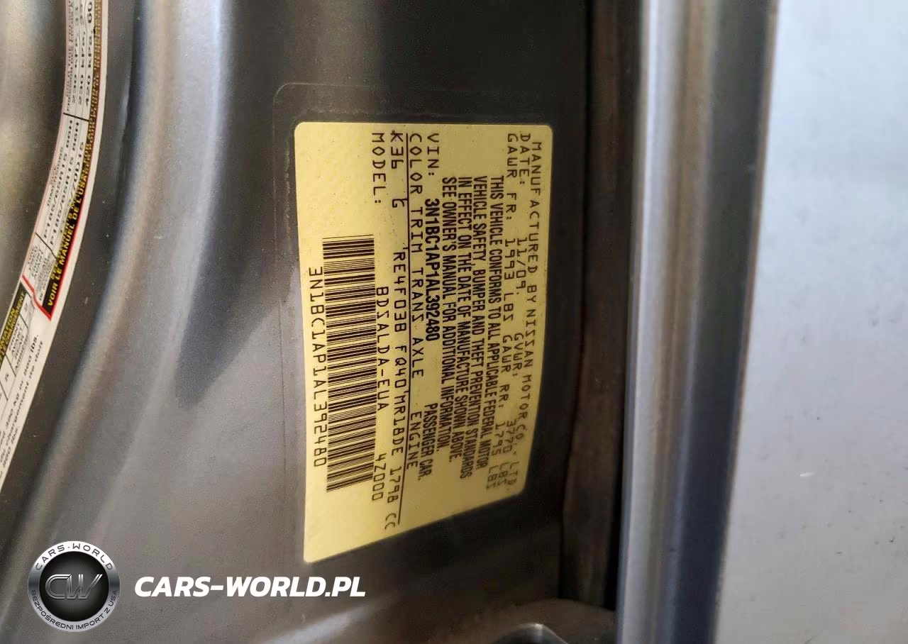 2010 Nissan Versa 1.8 S VIN:3N1BC1AP1AL392480 - 12