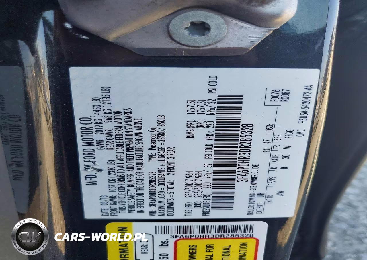 2013 Ford Fusion Se VIN:3FA6P0HR3DR285328 - 12