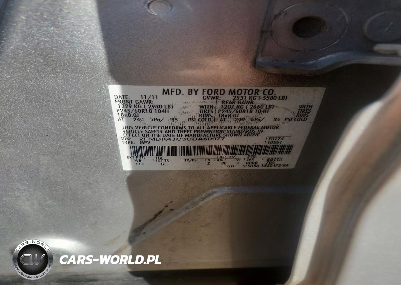 2012 Ford Edge Sel VIN:2FMDK4JC3CBA60977 - 12