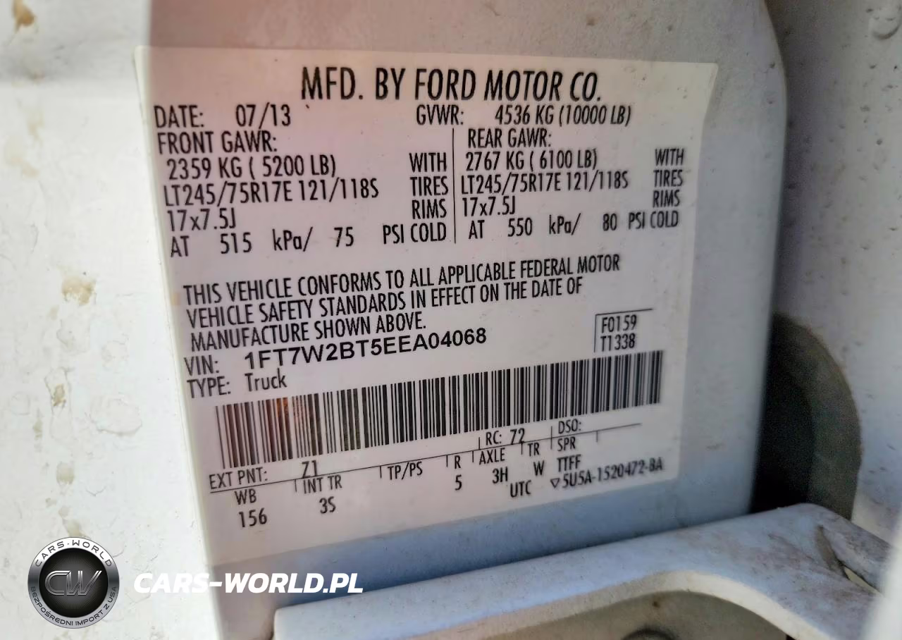 2014 Ford F250 Super Duty VIN:1FT7W2BT5EEA04068 - 13