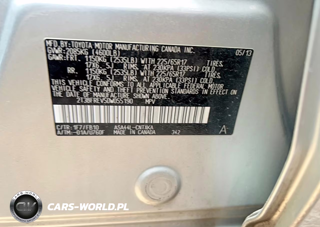 2013 Toyota Rav4 Le VIN:2T3BFREV5DW055190 - 10