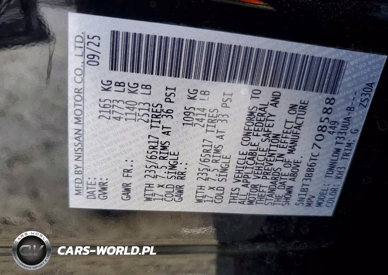 2026 Nissan Rogue Sv VIN:5N1BT3BB6TC708588 - 13