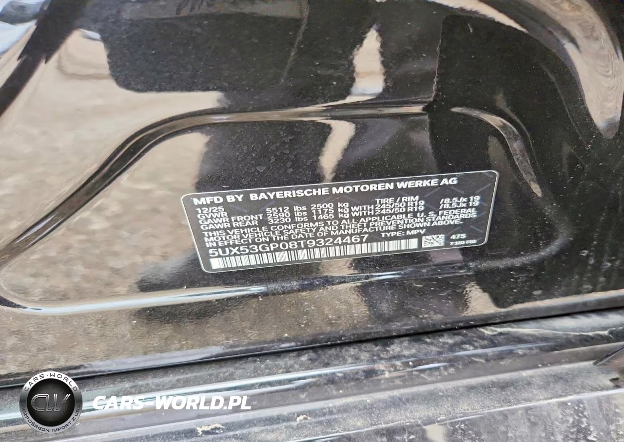 2026 BMW X3 30 xDrive VIN:5UX53GP08T9324467 - 12