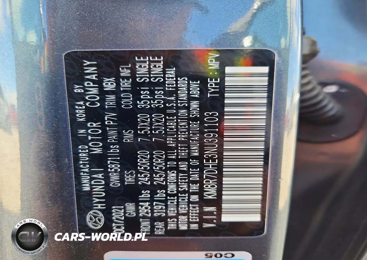 HYUNDAI PALISADE C VIN:KM8R7DHE3NU391103 - 14