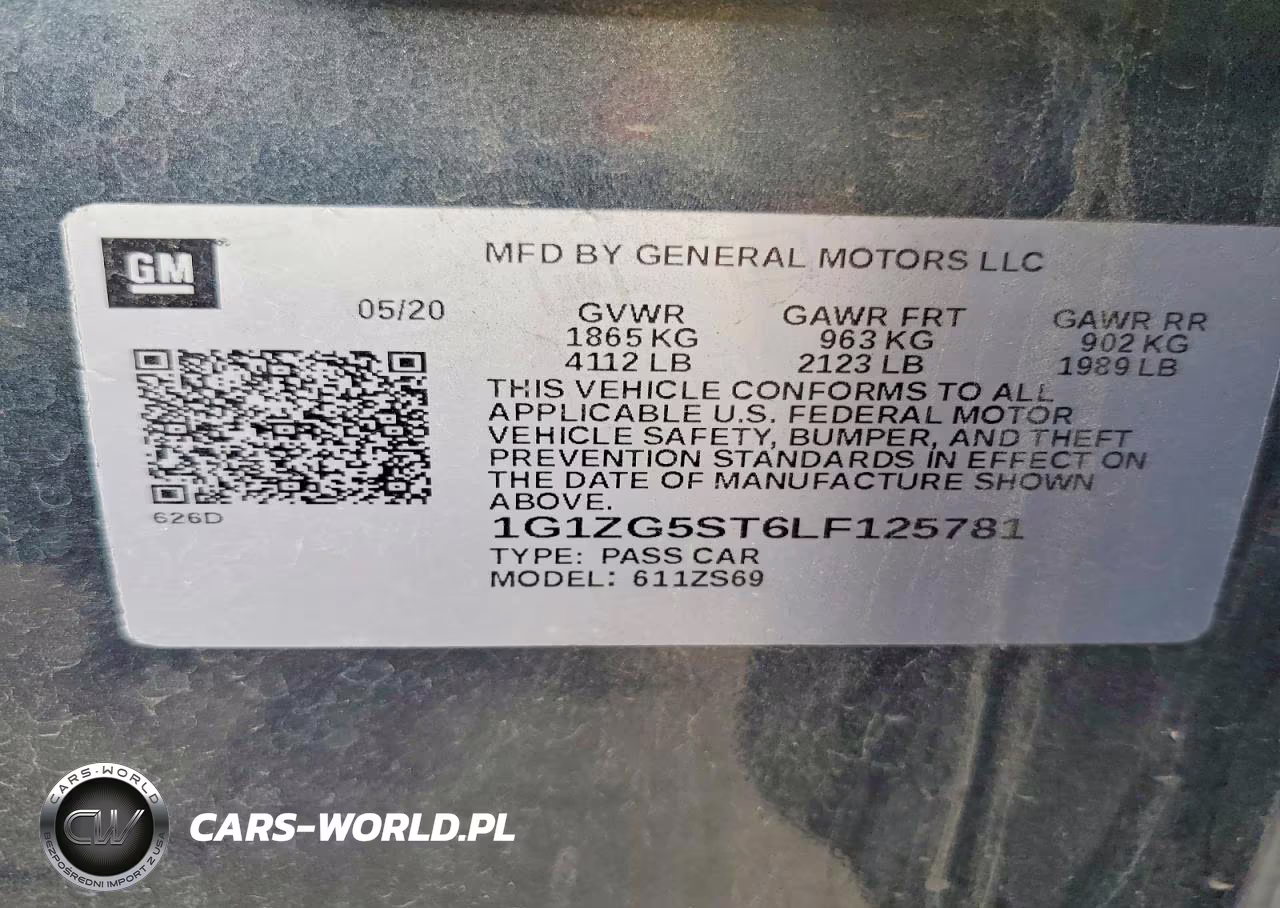 2020 Chevrolet Malibu Rs VIN:1G1ZG5ST6LF125781 - 12