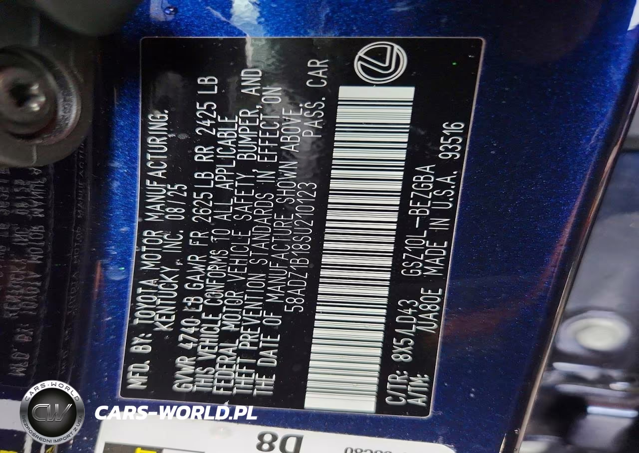 2025 Lexus Es 350 Base VIN:58ADZ1B18SU210123 - 13