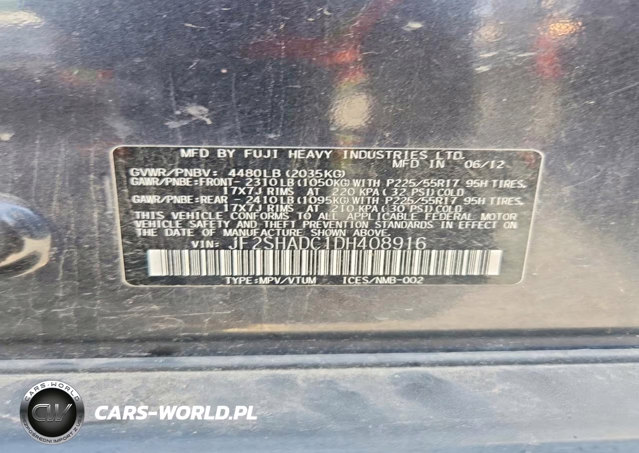 2013 Subaru Forester 2.5X Premium VIN:JF2SHADC1DH408916 - 12