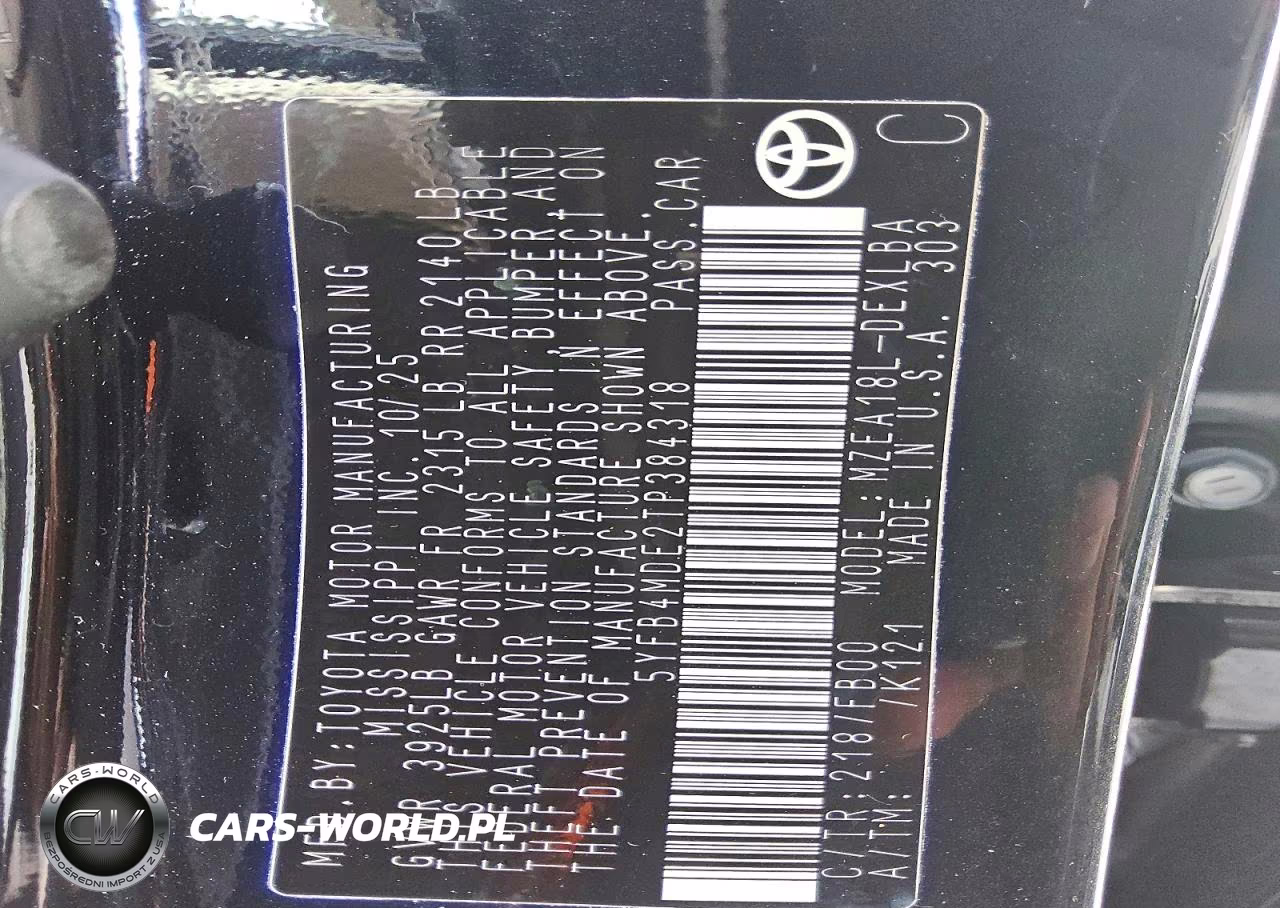 2026 Toyota Corolla Le VIN:5YFB4MDE2TP384318 - 12