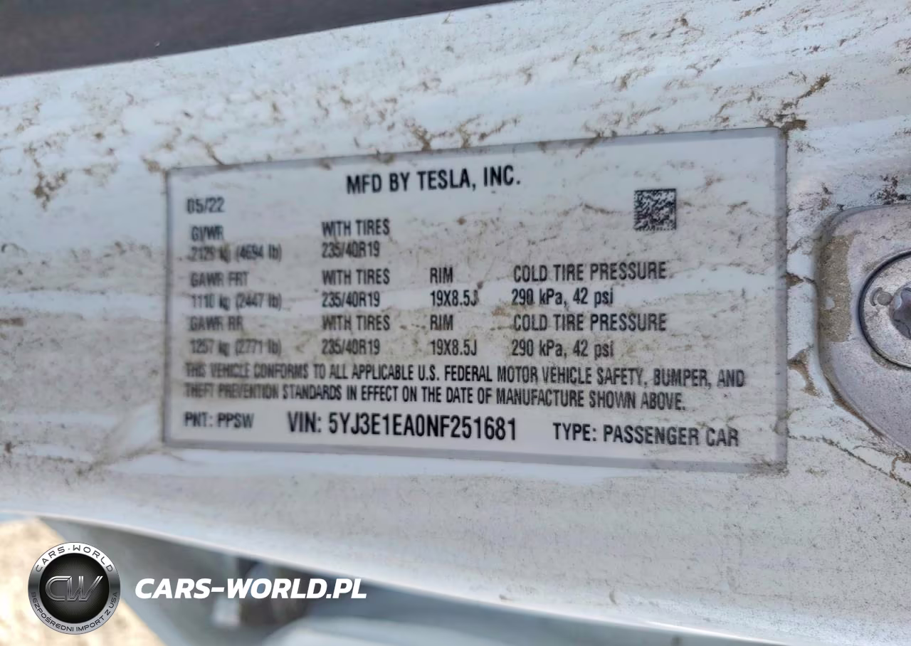 2022 Tesla Model 3 VIN:5YJ3E1EA0NF251681 - 12