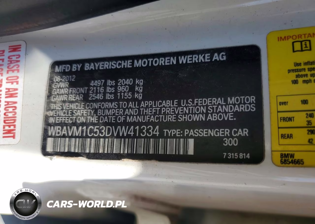 2013 BMW X1 Sdrive28I VIN:WBAVM1C53DVW41334 - 13