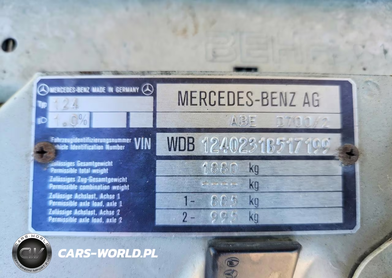 1991 Mercedes-Benz 300 D VIN:WDB1240231B517199 - 12