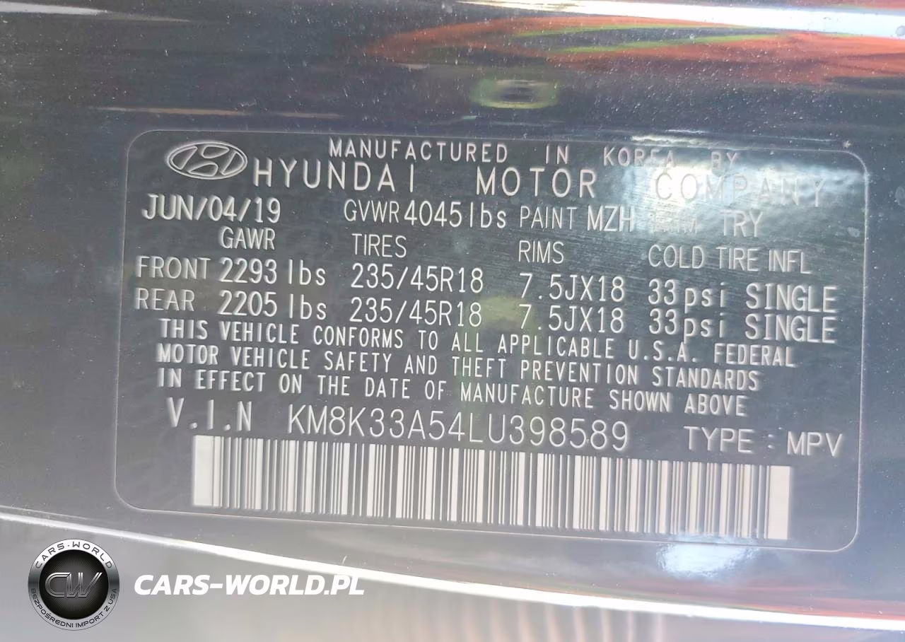 2020 Hyundai Kona Limited VIN:KM8K33A54LU398589 - 14
