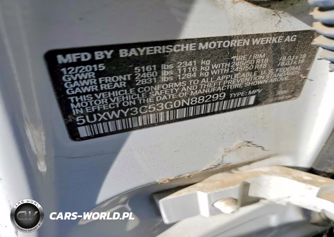 2016 BMW X3 xDrive28D VIN:5UXWY3C53G0N88299 - 13