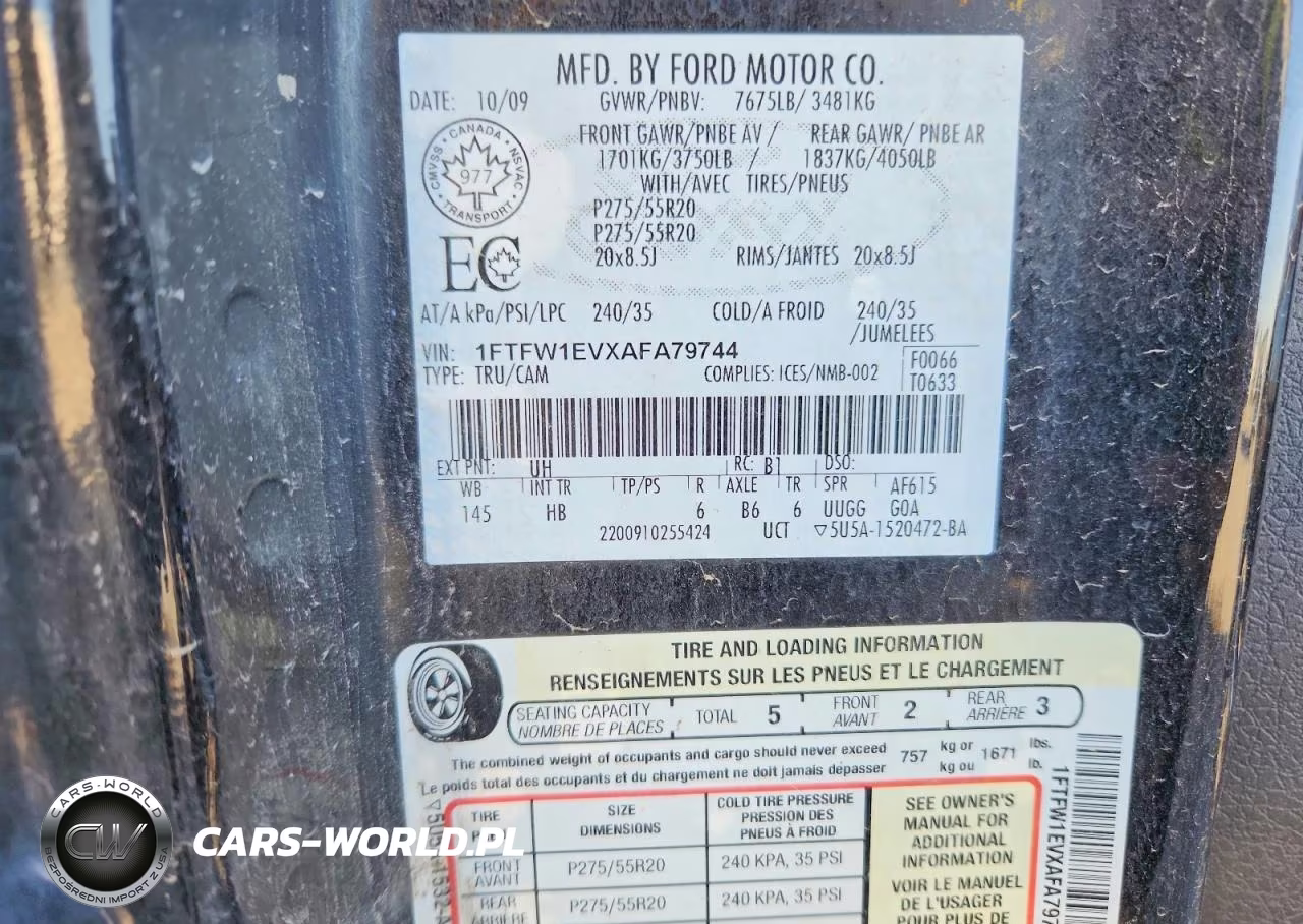 2010 Ford F150 Supercrew VIN:1FTFW1EVXAFA79744 - 12
