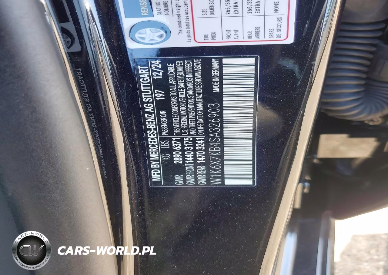2025 Mercedes-Benz S Mercedes-Maybach S680 4M VIN:W1K6X7KB4SA326903 - 12