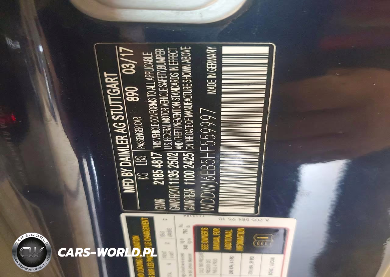 2017 Mercedes-Benz C 43 4Matic Amg VIN:WDDWJ6EB5HF559997 - 12