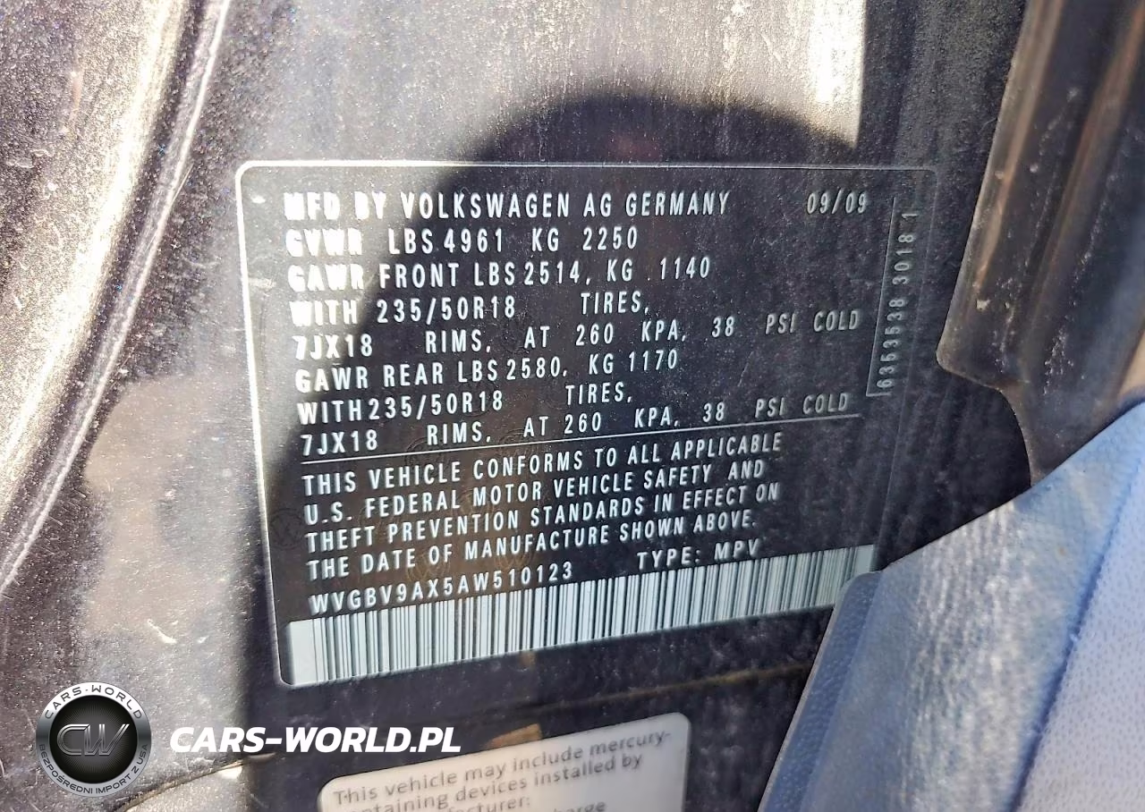2010 Volkswagen Tiguan Se VIN:WVGBV9AX5AW510123 - 14