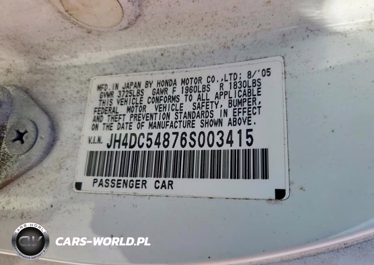 2006 Acura Rsx VIN:JH4DC54876S003415 - 12