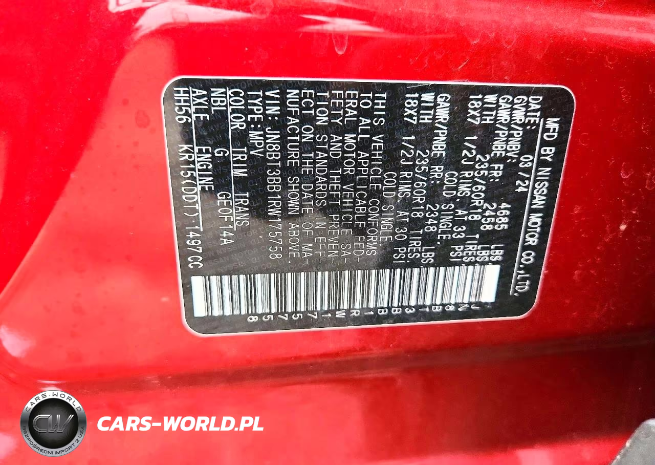 2024 Nissan Rogue Sv VIN:JN8BT3BB1RW175758 - 12
