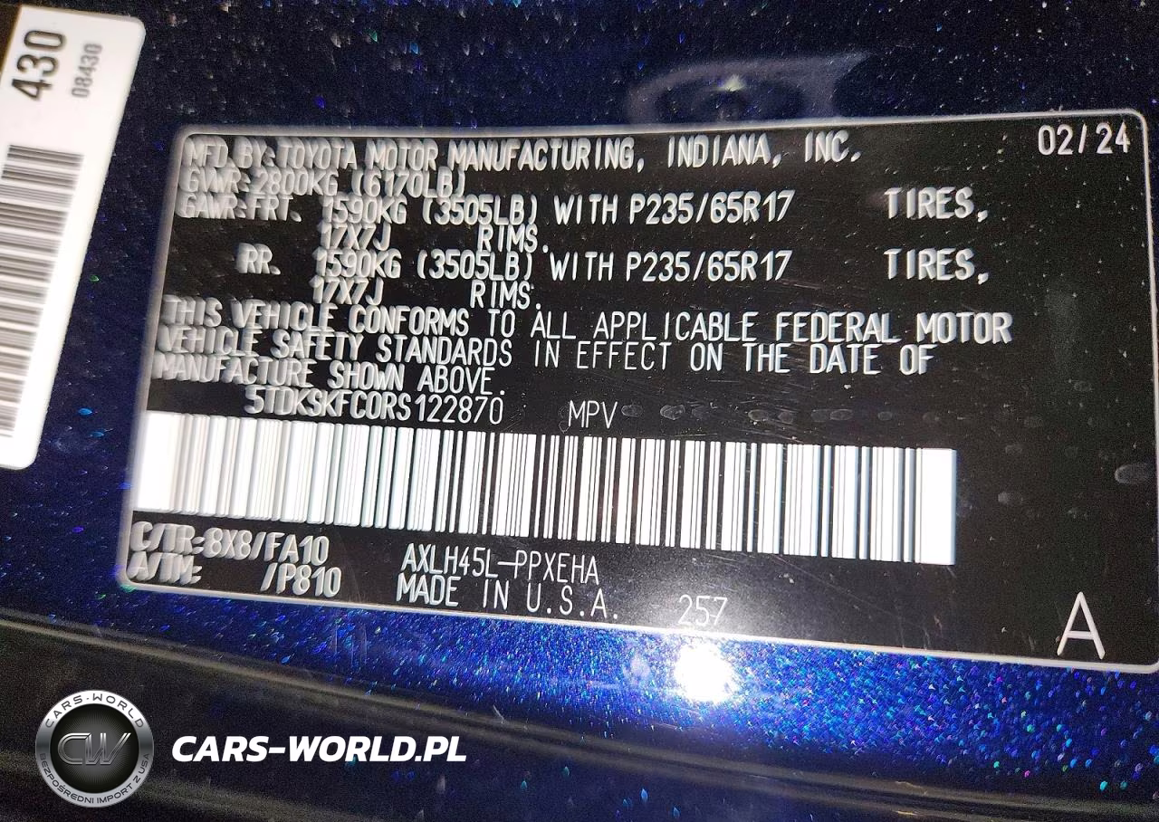 2024 Toyota Sienna Le VIN:5TDKSKFC0RS122870 - 13