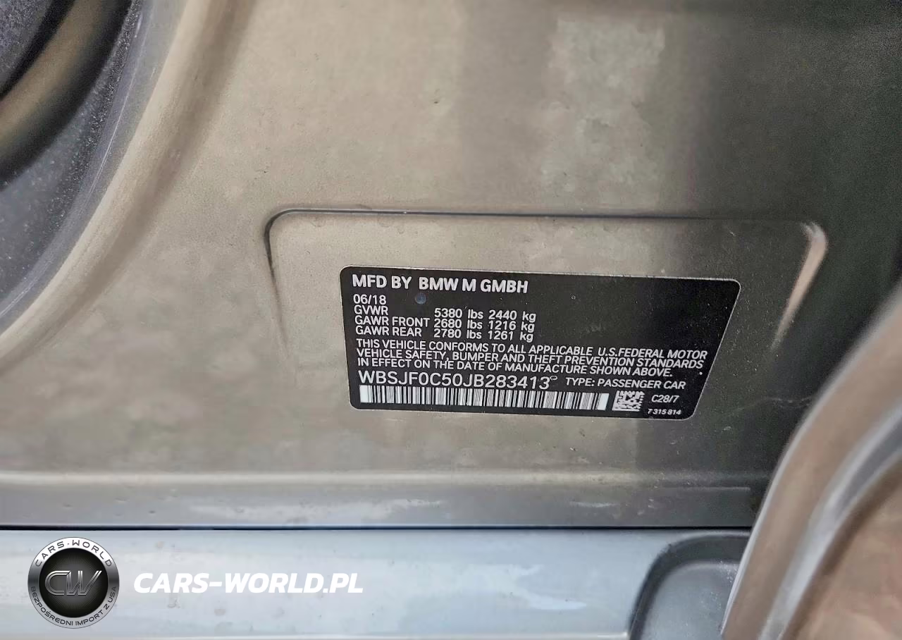 2018 BMW M5 VIN:WBSJF0C50JB283413 - 12